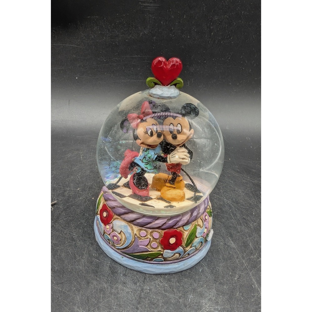 Jim Shore Disney Traditions Mickey Minnie Spring Jitterbug Snow Globe 4015350